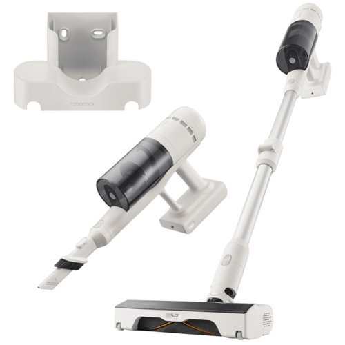 Roborock - H60 Cordless Vacuum Cleaner, 115AW Suction Power, 60-Min Runtime, HEPA Filtration - White-Front_Standard 