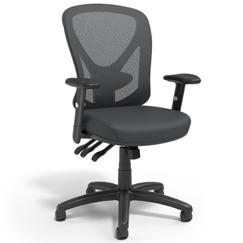 Staples - Carder Ergonomic Fabric Swivel Computer and Desk Chair (24115-CC) - Black-Front_Standard 