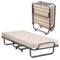 Gymax - Folding Bed Rollaway Metal Guest Bed Sleeper Made in Italy w/ Memory Foam Mattress - Beige-Front_Standard