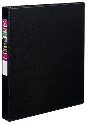Avery - 1" 3-Ring Non-View Binders, Slant Ring - Black