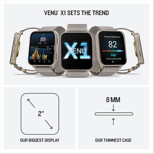 Garmin Venu X1 GPS Smartwatch 51 mm Fiber-reinforced polymer - Soft Gold Titanium - (2026) GLOBAL SHIPPING