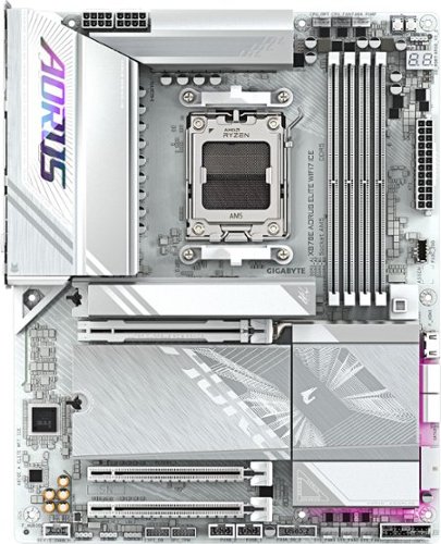 GIGABYTE - X870E AORUS ELITE WIFI7 ICE (Socket AM5) AMD X870E ATX DDR5 Wi-Fi 7 Motherboard - White