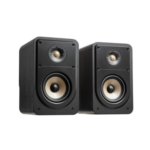 Polk Audio - Signature Elite ES15 Hi-Res Bookshelf Speaker - Stunning Black-Front_Standard