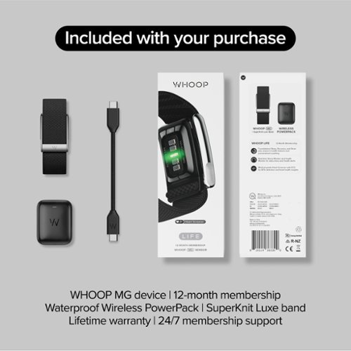 WHOOP  MG Life - Health and Fitness Tracker - 12-Month Membership - Obsidian/Titanium GLOBAL SHIPPING