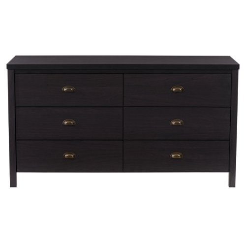CorLiving - Boston 6-Drawer Dresser - Black-Front_Standard 