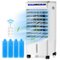 Costway - 3-in-1 Evaporative Air Cooler Portable Air Cooling Fan w/ Fan & Humidifier - White-Front_Standard