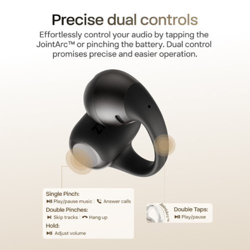 Shokz OpenDots 2 Open-Ear Clip-On True Wireless Bluetooth Earbuds - Black BUY IN UAE