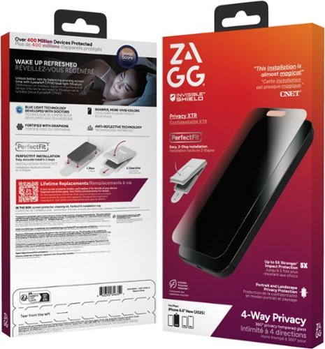 ZAGG 4-Way Privacy XTR Glass Screen Protector for Apple iPhone Air - Black BUY IN DUBAI