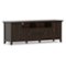 Simpli Home - Amherst 72W Low TV Stand with Drawers, Doors and Cubbies - Brunette Brown-Front_Standard