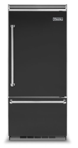 Viking - 5 Series Quiet Cool 20.4 Cu. Ft. Bottom-Freezer Built-In Refrigerator - Cast Black