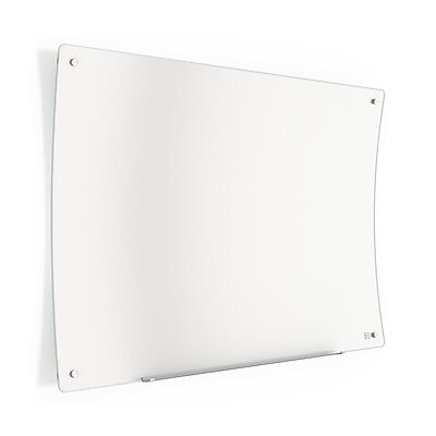 TRU RED - TRU RED™ Ergonomic Curved Magnetic Glass Dry-Erase Whiteboard, 4' x 3' (TR62094)