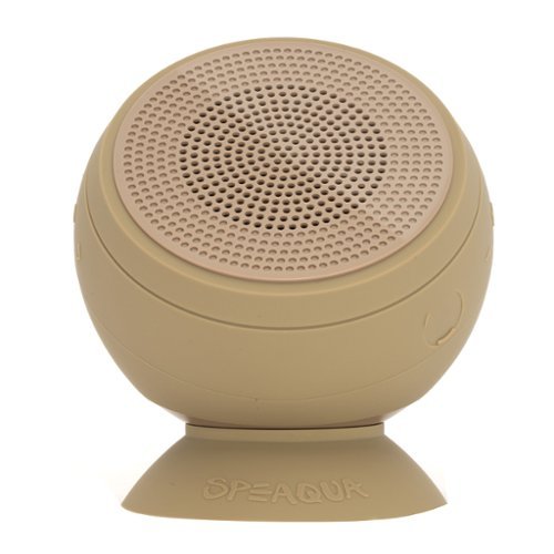 Speaqua - Barnacle Vibe 3.0 Portable Waterproof Bluetooth Speaker with Built in Storage (2,000 songs) - Dune