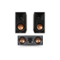 Klipsch - Reference Premiere RP-500M II Bookshelf Speaker Pair Walnut R-52C Detailed Home Speaker Set of 1 Bundle - Black-Front_Standard