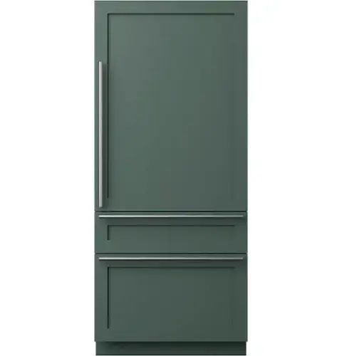Front. Café - 36 in. Wide 20.1 Cu. Ft. Smart Integrated Bottom-Freezer Built-In Counter-Depth Refrigerator - Right Swing - Custom Panel Ready.