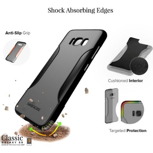 SaharaCase Classic Case with Glass Screen Protector for Samsung Galaxy S8 - Black WHERE TO BUY