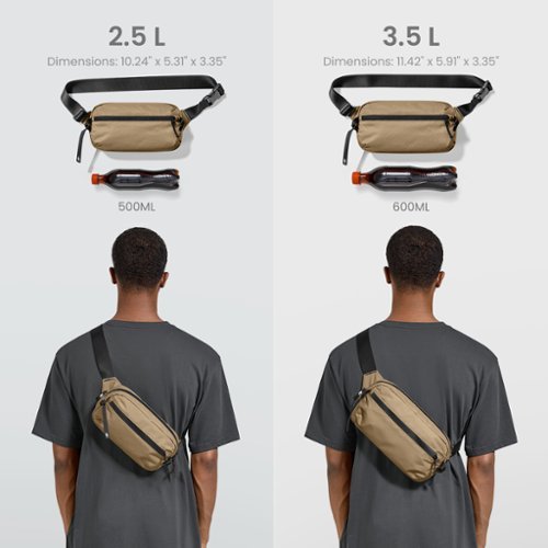 tomtoc Aviator-T33 2.5L Sling Bag with RFID Blocking, Minimalist Crossbody Bag Chest Bag Shoulder Pack for Travel, Daily Use - Khaki BUY IN EUROPE