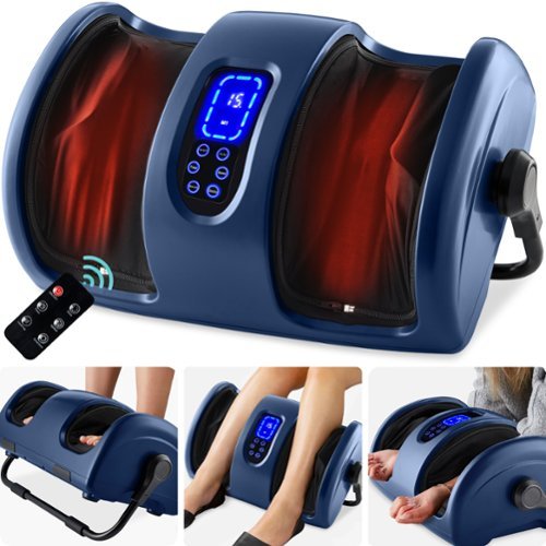 Best Choice Products - Foot Massager Machine, Therapeutic Reflexology Massager w/ High-Intensity Rollers - Navy Blue-Front_Standard 