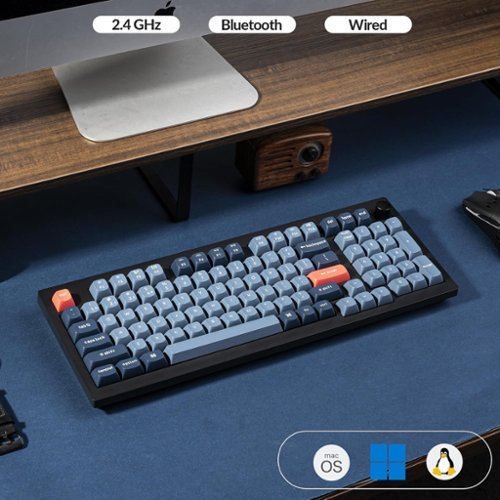 Keychron V5 Max 96% Custom Wireless RGB Mechanical Keyboard with Programmable QMK/VIA Hot-Swappable Red Switch - Black WORLDWIDE DELIVERY