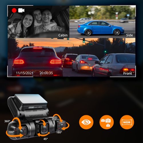 Rexing S3 1080p 3-Channel Wi-Fi Dash Cam with Built-in GPS - Black BUY ONLINE
