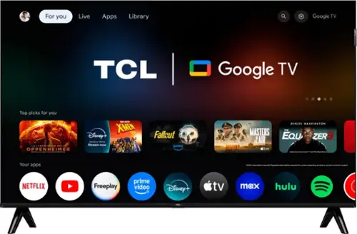 For you Live Apps Library Google TV OLED TCL Google TV Top picks for you - Disney+ Originals - The Mandalorian - The Simpsons - Narcos: Mexico - Masters of the Air - The Equalizer - Your apps Netflix, Prime Video, Disney+, Hulu, TCL.