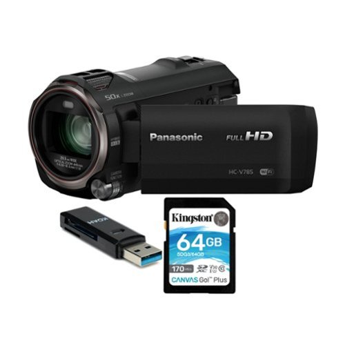 Panasonic - HC-V785K Full HD Video Camera Camcorder with 64GB Card and Card Reader-Front_Standard 