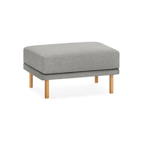 Burrow - Contemporary Range Ottoman - Stone Gray-Front_Standard 
