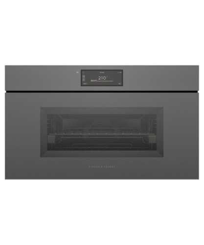 Fisher & Paykel - 30" 1.9 Cu. Ft. Single Combination Steam Oven, , 6.8" Touchscreen, Handleless - Compact - Minimal Grey - Gray