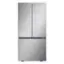 Front. LG - Standard Depth MAX 25.1 Cu. Ft. French Door Smart Refrigerator with Glide N' Serve Drawer - PrintProof Stainless Steel.