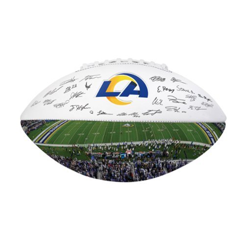 Logo Brands - Los Angeles Rams 2025 Autograph Signature Football - Royal-Front_Standard 