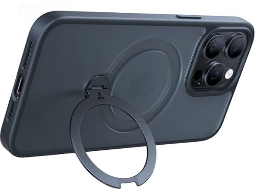 TORRAS UPRO Ostand Spin 360° Magnetic Stand Military Grade Shockproof & MagSafe-Compatible Case for Apple iPhone 15 Pro Max - Black GLOBAL SHIPPING