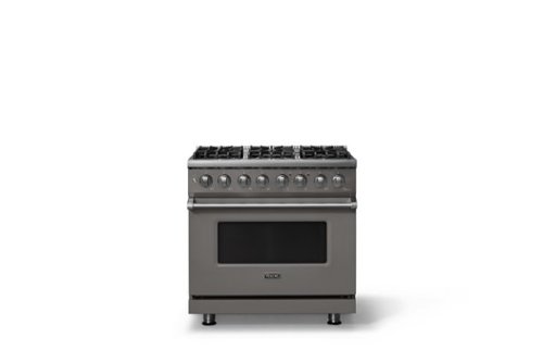Viking - 36 in. Wide 6 Burner Pro 5 Series 5.6 Cu. Ft. Freestanding Sealed LP Dual Fuel Convection Range - Damascus Gray - Damascus Gray