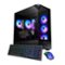iBUYPOWER - Element Gaming Desktop PC - Intel Core i9 14900F, NVIDIA GeForce RTX 5070 12GB, 32GB DDR5 RGB,1TB NVMe SSD - Black-Front_Standard