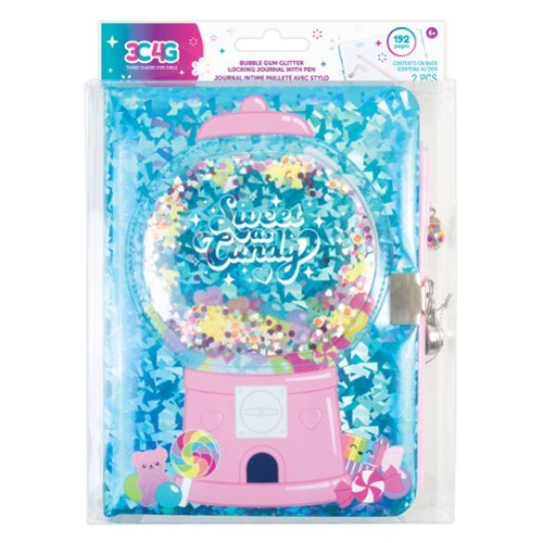 Make It Real - 3C4G: Bubble Gum Glitter Locking Journal W/ Pen