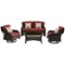 Hanover - Strathmere 4-Piece Lounge Set - Brown/Red-Front_Standard 