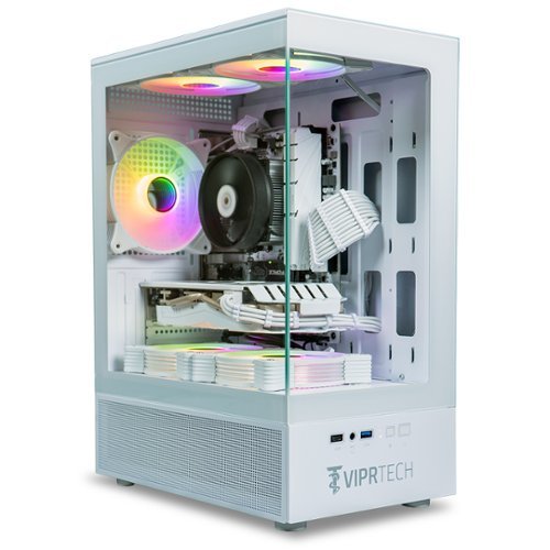 ViprTech - Stryker Gaming PC - AMD Ryzen 7 (4.1GHz), AMD RX 580 8GB, 16GB DDR4, 1TB SSD, Desktop Computer Prebuilt - White-Front_Standard 