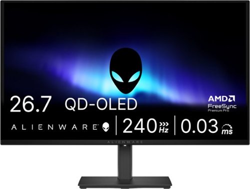 Alienware - AW2726DM 27" QD-OLED QHD 240Hz 0.03ms FreeSync Premium Pro Gaming Monitor with HDR (HDMI, DisplayPort) - Black-Front_Standard 