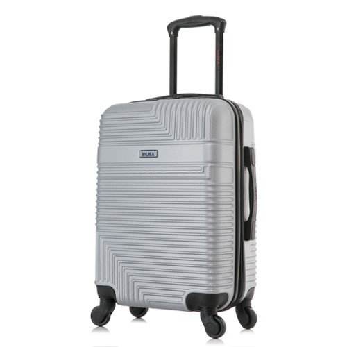 InUSA - Resilience Lightweight Hardside Spinner Luggage 20" Carry-On - Silver-Front_Standard 