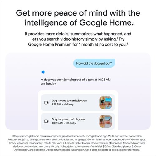 Google Nest Cam Indoor (wired, 3rd gen) - Latest Model - 2K Video and Gemini - Hazel BUY IN AUSTRALIA