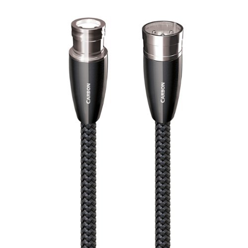 AudioQuest - Carbon AES/EBU 2.75' Digital XLR Balanced Cable with XLR to XLR Connectors - Gray on Black-Front_Standard 