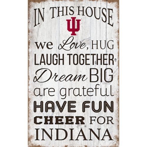 Fan Creations - Indiana Hoosiers 11'' x 19'' Team In This House Sign - Multicolor-Front_Standard 