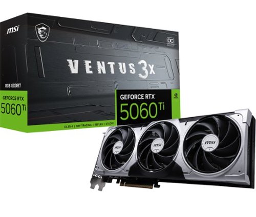 MSI - NVIDIA GeForce RTX 5060 Ti 8GB GDDR7 VENTUS 3X OC Edition PCI Express 5.0 Graphics Card - Black/Sliver