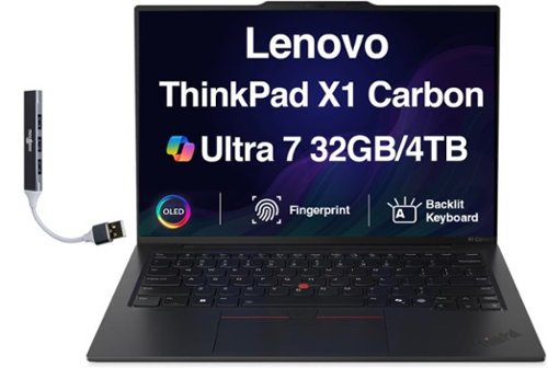  Lenovo - Upgraded - ThinkPad X1 Carbon Gen 13 X1 Carbon Laptop 14.0 2.8K (Intel Ultra 7-268V, 32GB LPDDR5X, 4TB SSD, Win 11 Pro) - Eclipse Black