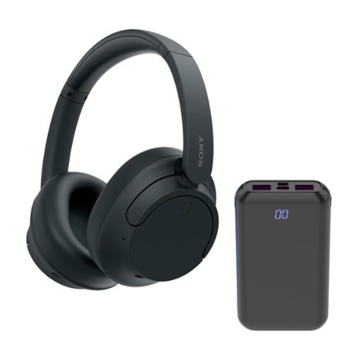 Sony - WHCH720N Wireless Over the Ear Noise Canceling Headphones Bundle - Black-Front_Standard 