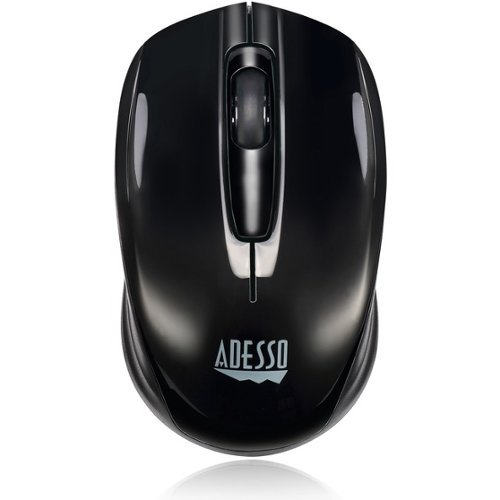 Adesso - iMouse S50 - 2.4GHz Wireless Mini Mouse - Travel Mouse - Optical - Wireless - 30 ft - Radio Frequency - 2.40 GHz - Wireless - Black-Front_Standard 
