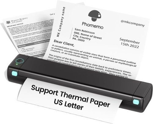 Phomemo - M08F Portable Wireless Printer for Travel and Home - Black and Green-Front_Standard 