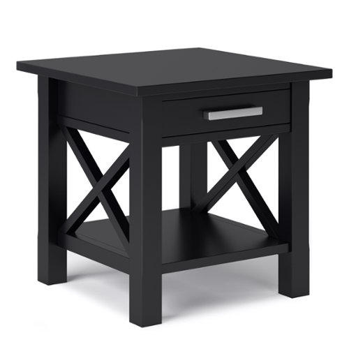 Simpli Home - Kitchener End Table - Black-Front_Standard 