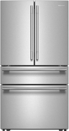 KitchenAid - 30 Cu. Ft. French Door Refrigerator with Interior Water and Ice and FreshChill Full-Width Refrigerated Drawer - Stainless Steel