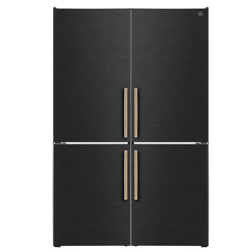 Forno Appliances - Custodia 20.6 Cu. Ft. 48" Counter-Depth Side-by-Side Refrigerator Pair with Ice Maker and Total No Frost - Black