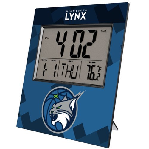 Keyscaper - Minnesota Lynx Color Block Digital Desk Clock - Multicolor-Front_Standard 