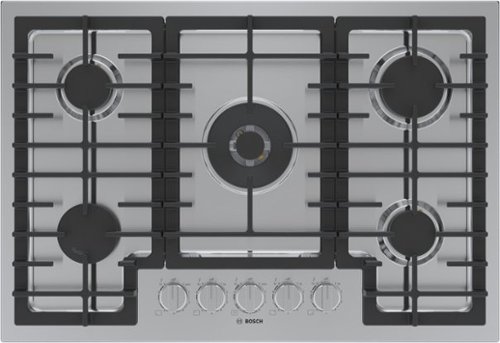 Bosch - 800 Series 30" Built-In Gas Cooktop with 5 burners - Stainless Steel-Front_Standard 